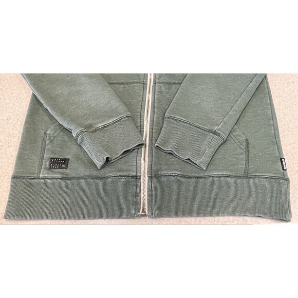 Quiksilver Light Hooded Jacket Men’s Size Small Green Casual Full Zip Skater Y2K - Picture 6 of 14